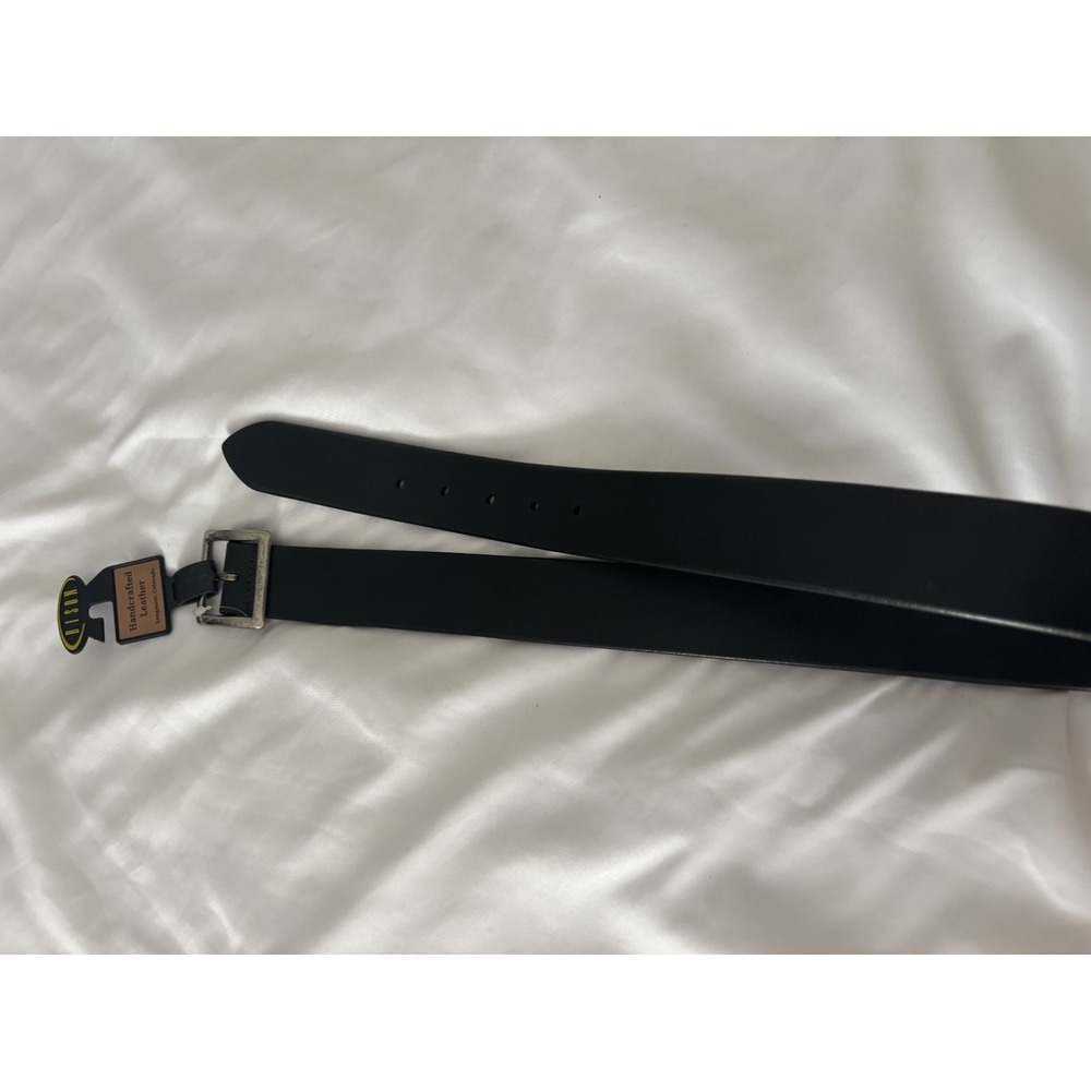 New Bison Design Leather Belt 30 Black 38mm Standard Heritage Americana Workwear - Picture 12 of 16